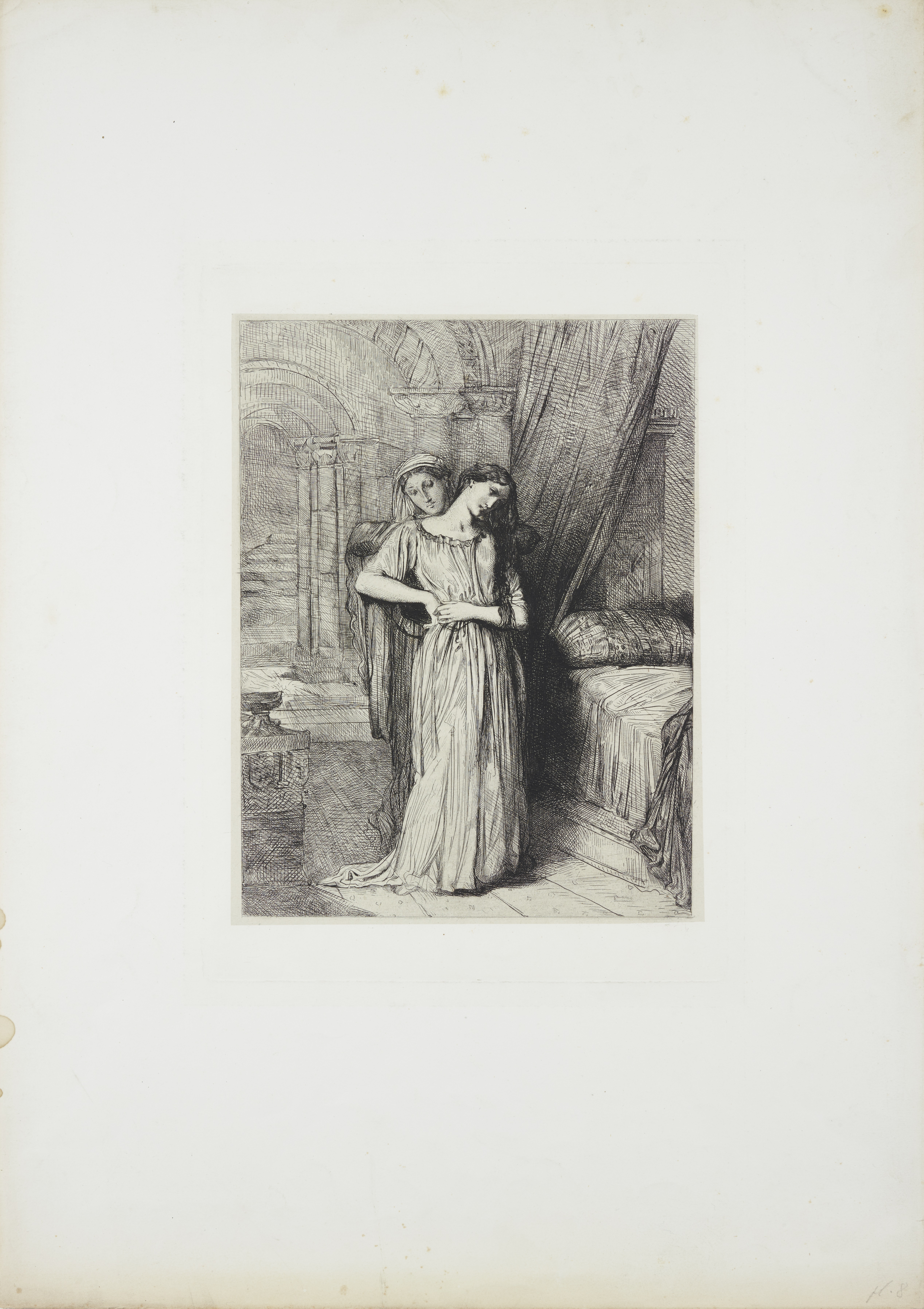 image: ‘If I do die before thee, prithee shroud me’ (Act IV, Scene 3) plate 8 from the series ‘Othello’