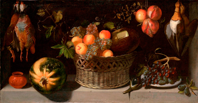 Still Life with a Basket of Fruit and Game Fowl, c.