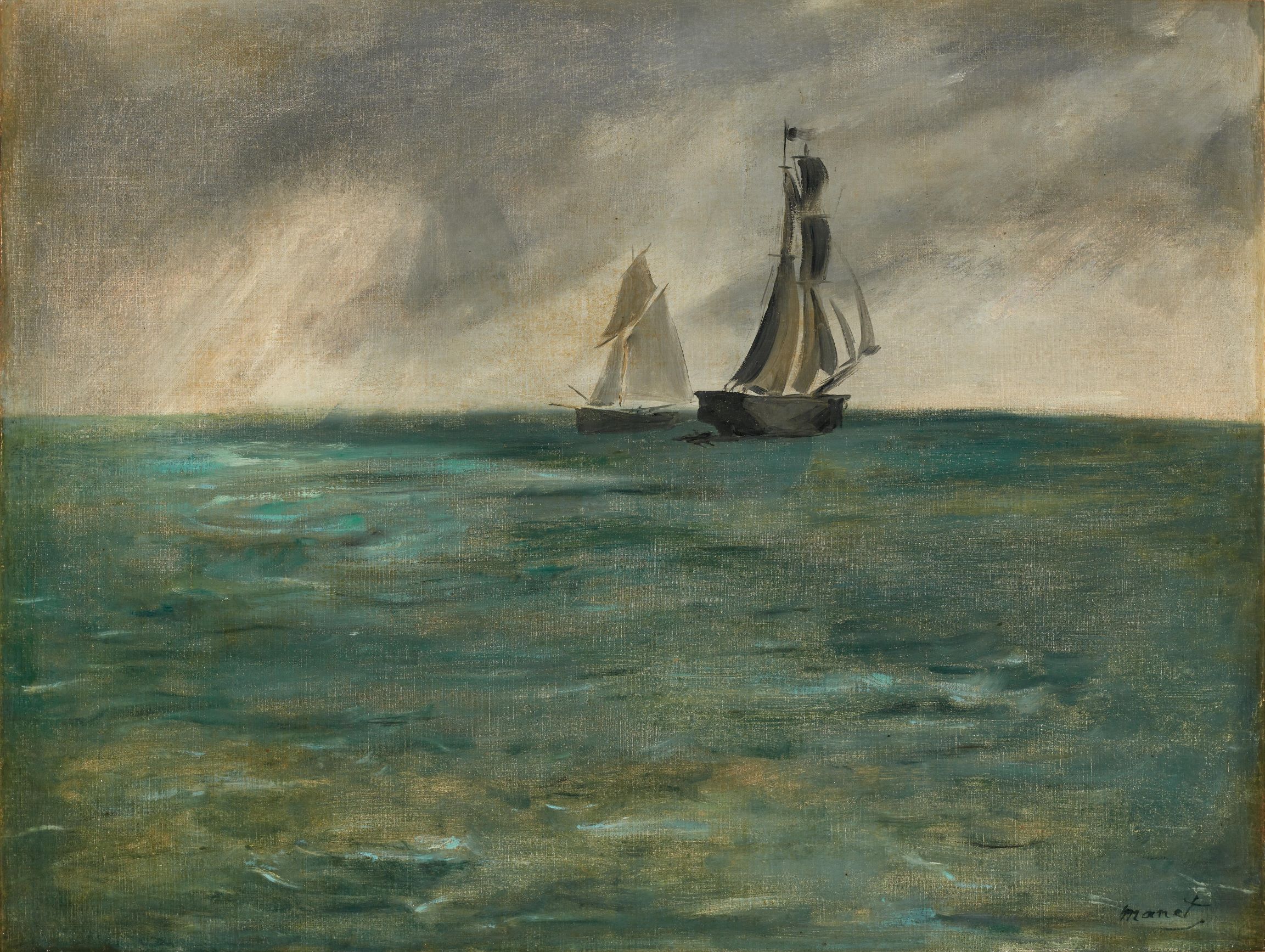 Marine, Temps d’orage (Ships at sea in stormy weather)