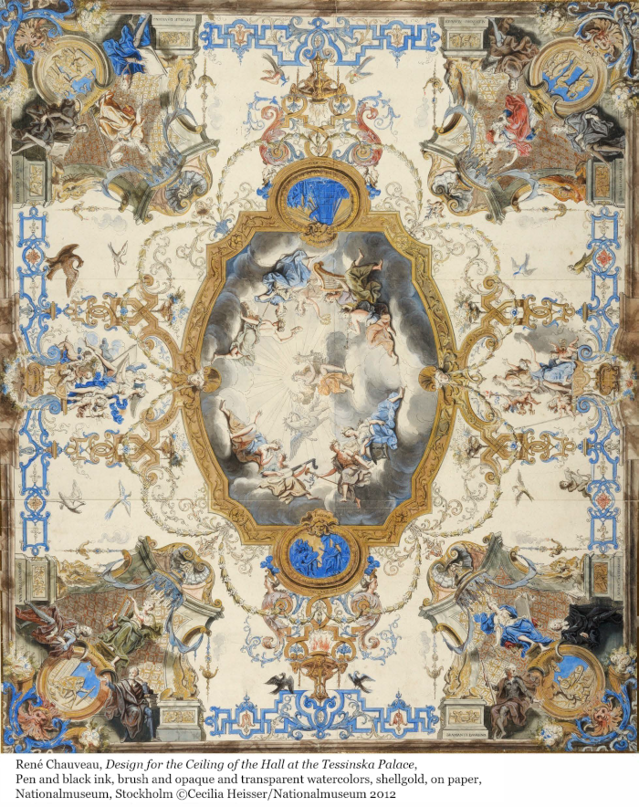 image：René Chauveau, Design for the Ceiling of the Hall at the Tessinska Palace