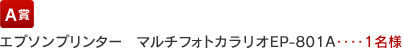 エプソンプリンター　マルチフォトカラリオEP-801A‥‥1名様