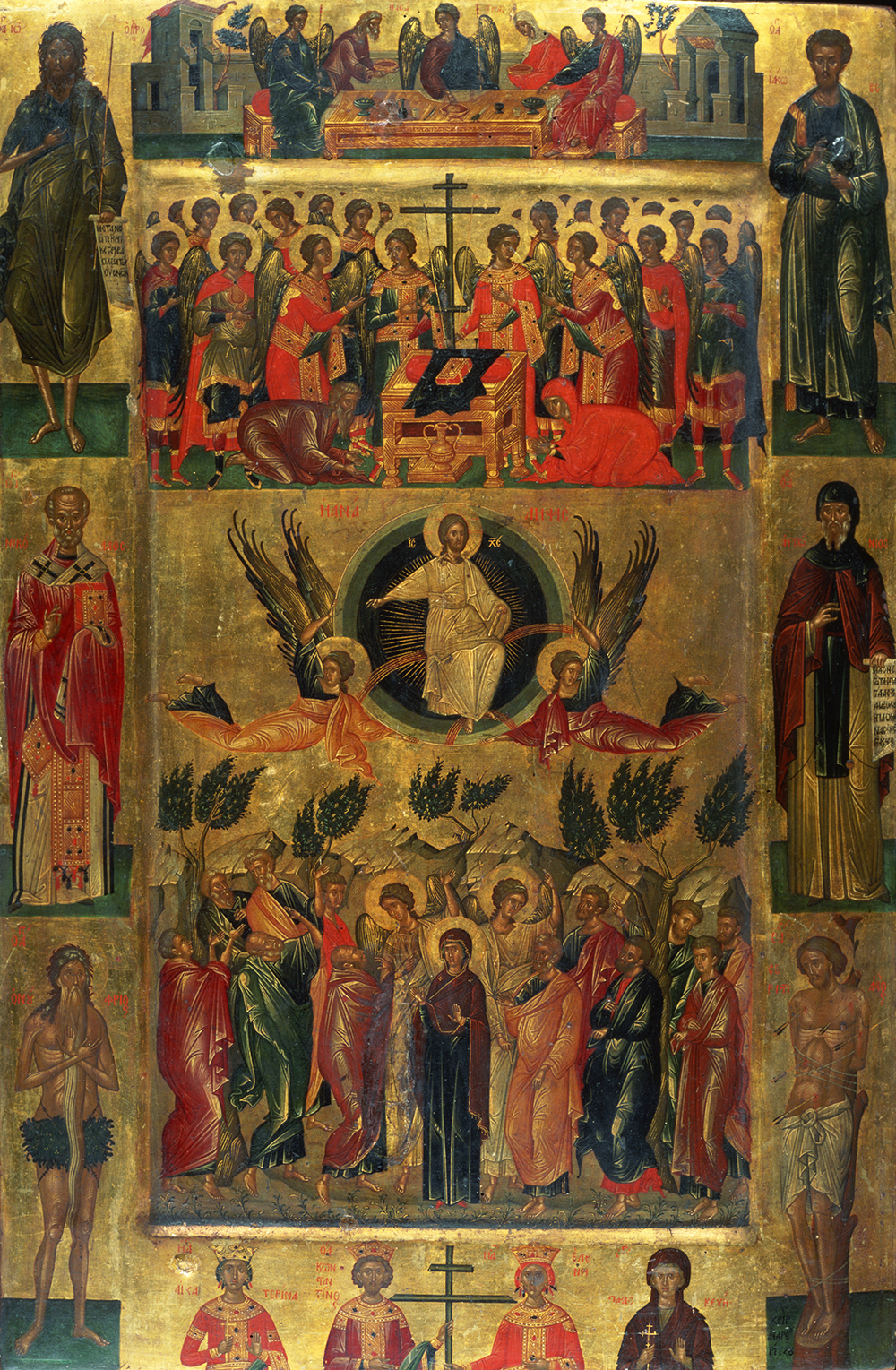 Icon: Ascension of Christ with the Hetoimasia