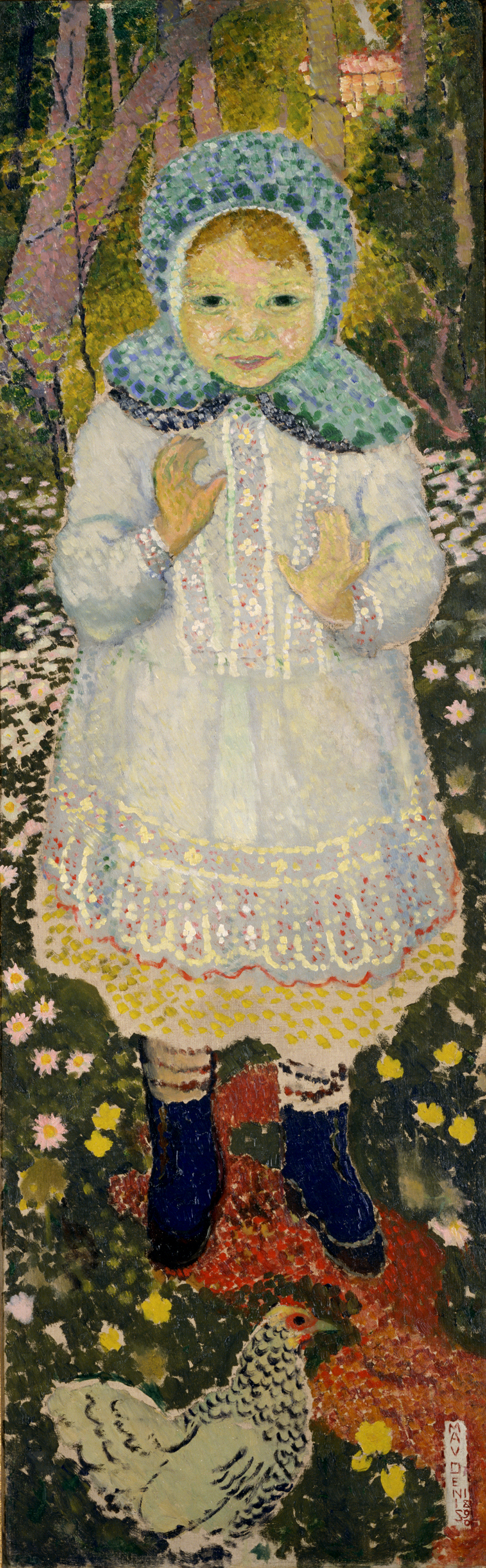 Young Girl with a Hen