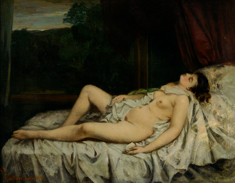 写真：ギュスターヴ・クールベ　眠れる裸婦