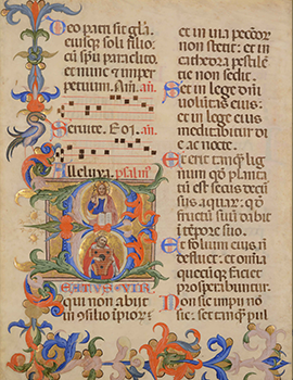 David Playing the Psaltery with God Blessing