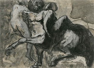 Centaur Abducting Two Women